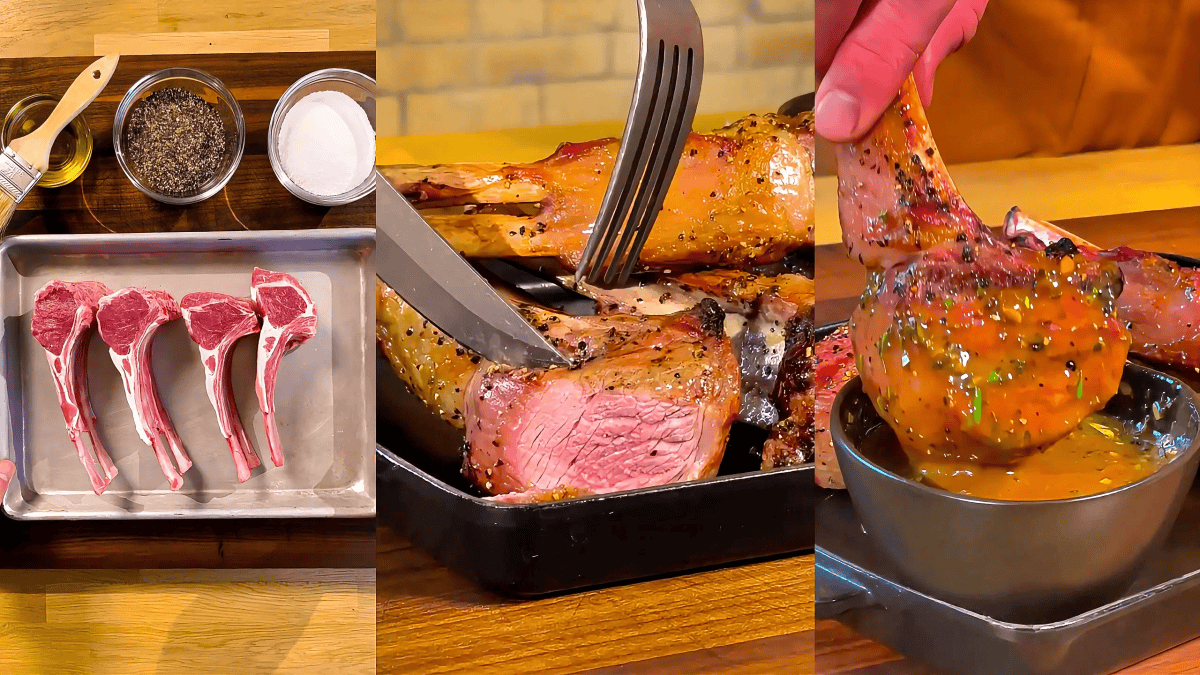 11 Steps To Delicious Double Lamb Chops & Mustard Sauce